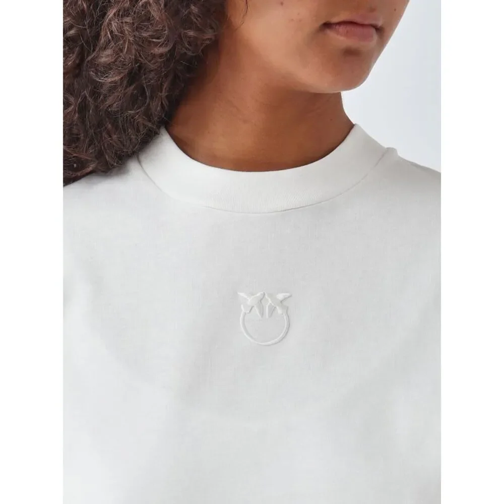 Pinko Women Pinko Cotton Short-Sleeve T-Shirt With Dropped Shoulders And Logo